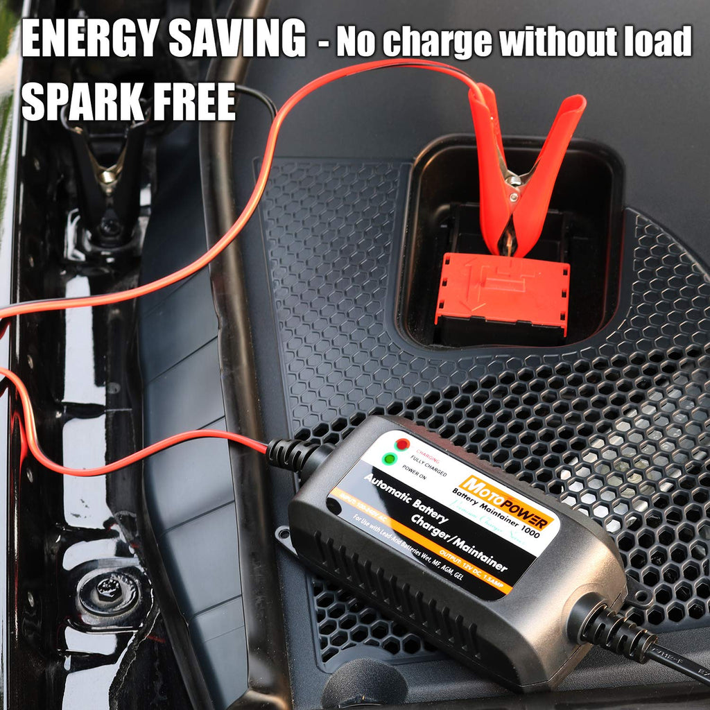 MOTOPOWER MP00205A 12V 800mA Fully Automatic Battery Charger/Maintainer
