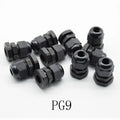 10pcs IP68 Black  PG7 PG9 PG11 PG13.5 PG16 for 3-6.5mm-14mm Wire Cable CE Waterproof Nylon Plastic Cable Gland Connector