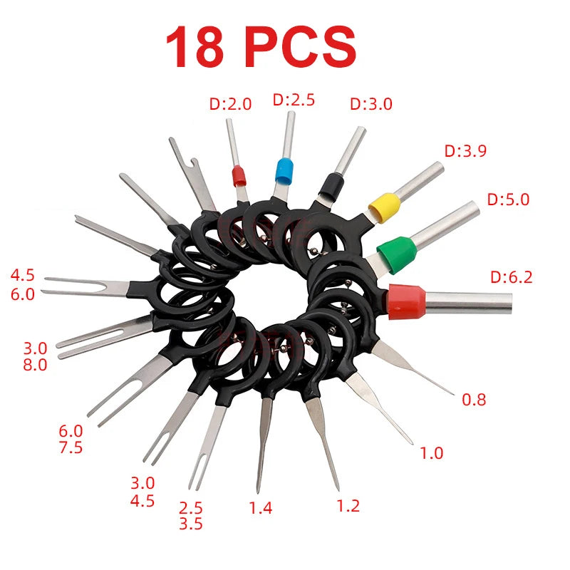36/18/11/3 Pcs Car Plug Terminal Removal Tool Pin Needle Retractor Pick Electrical Wire Puller Hand Tools Kit