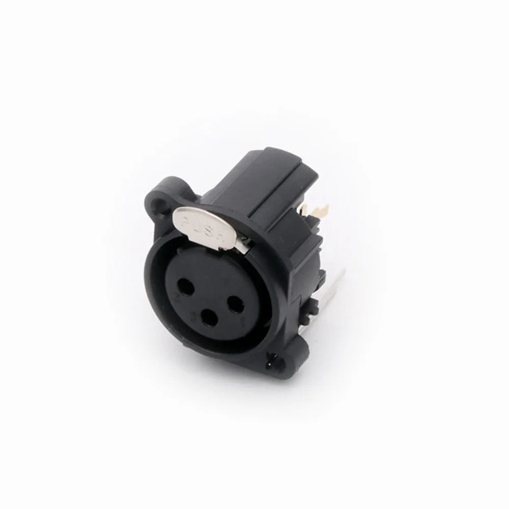 2PCS XLR wire connector, 3pins, male plug+female socket, wire connector+panel mount type, with protecting cover, for Audio/Video