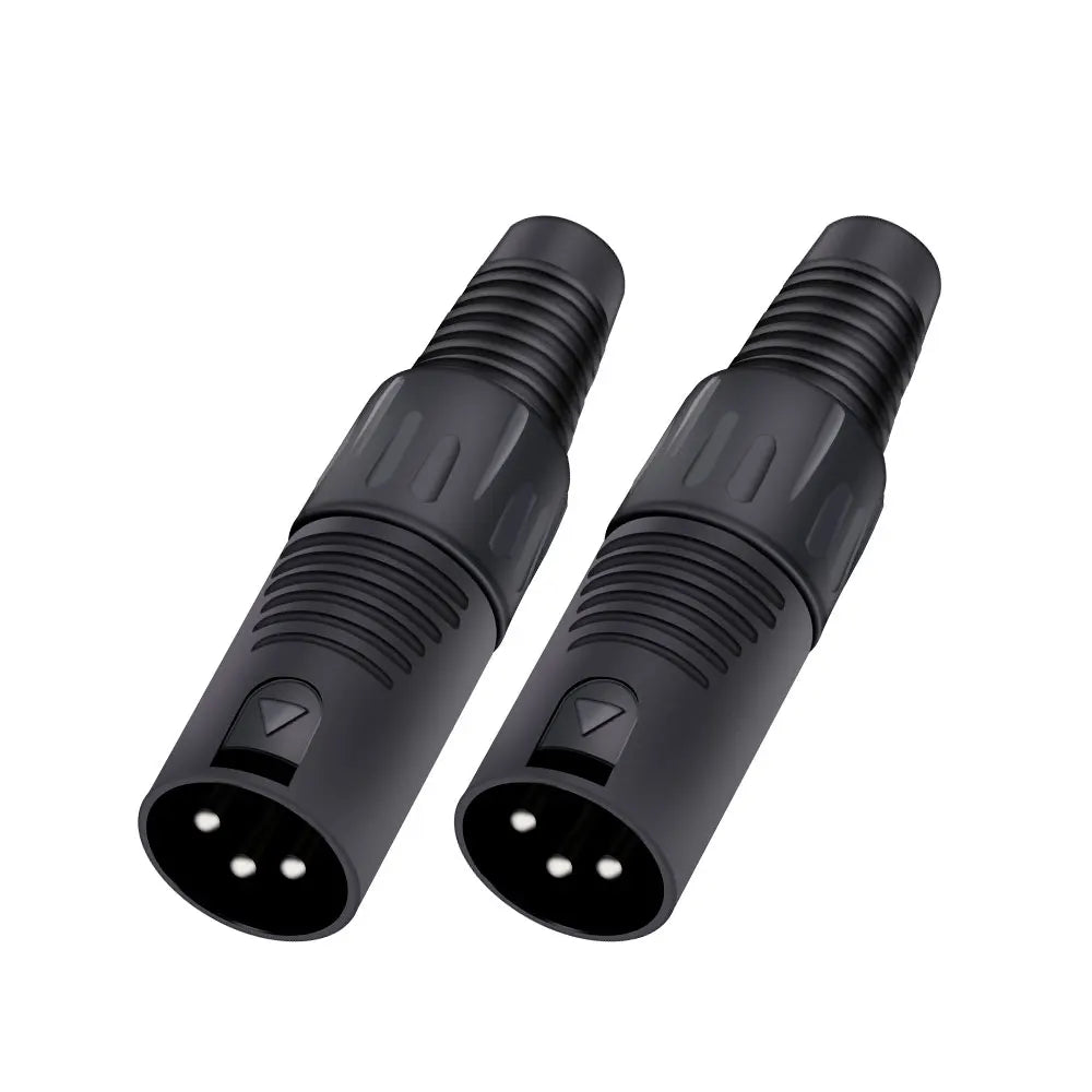 2PCS XLR wire connector, 3pins, male plug+female socket, wire connector+panel mount type, with protecting cover, for Audio/Video