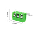 10Pcs KF301 KF301-2P 3P 4P 5mm Screw Wire Terminal Block Pitch 5.0mm Straight Pin Spliceable Plug-in PCB Cable Connector