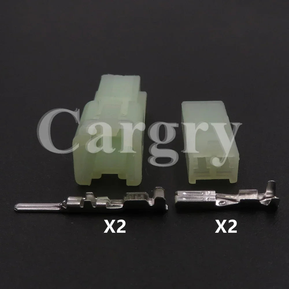 1 Set 2P Auto Wiring Terminal Adapter AC Assembly Car Electrical Connector Auto Male Female Docking Unsealed Socket