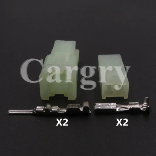 1 Set 2P Auto Wiring Terminal Adapter AC Assembly Car Electrical Connector Auto Male Female Docking Unsealed Socket