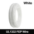 1~100M White UL1332 PTFE Wire 30 28 26 24 22 20 18 16 14 12 10AWG Electric FEP Insulation Tinned Copper Cable for 3D Printer