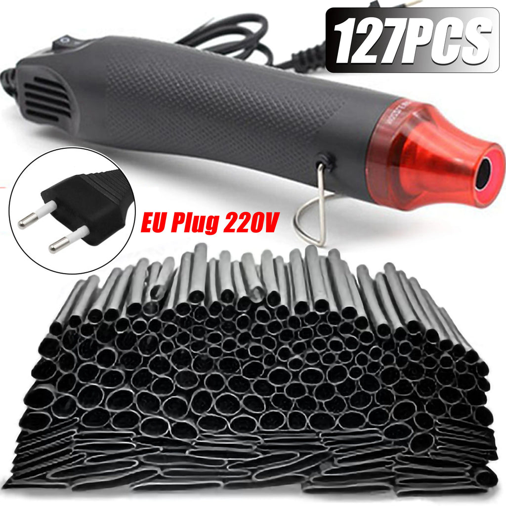 Black Heat Shrink Tube Kit Thermoresistant Tubing Shrink Wire Wrapping Electrical Connection Cable Insulation Sleeves Protecter