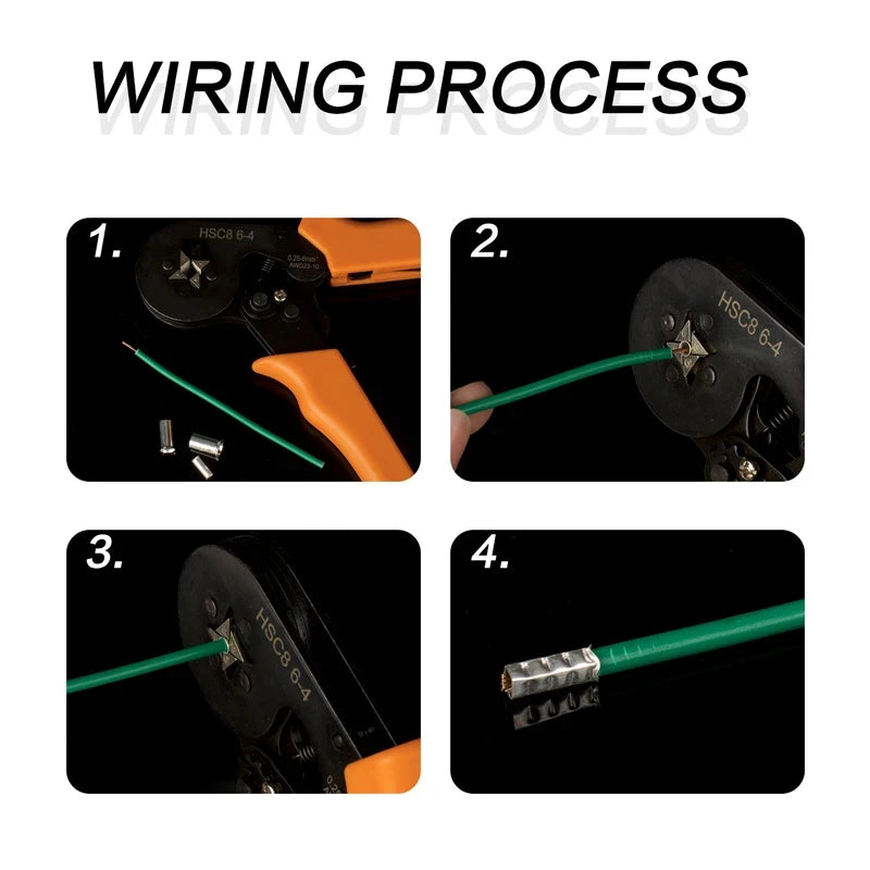 100PCS EN Series Non-Insulated Wire Connector Ferrules Electrical Cable Terminal Copper Bare Tinned Crimp Terminal 22-10 AWG
