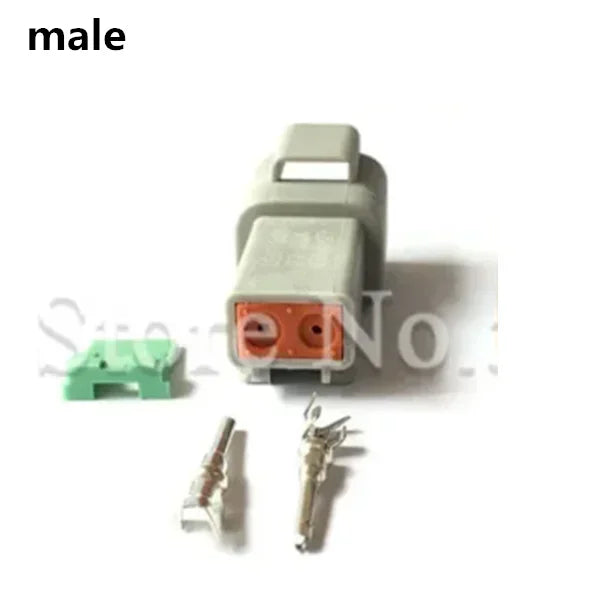 Deutsch DT 2 Pin 22-16AWG Waterproof Electrical Wire Connector Plug DT06-2S DT04-2P For Car
