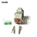 Deutsch DT 2 Pin 22-16AWG Waterproof Electrical Wire Connector Plug DT06-2S DT04-2P For Car