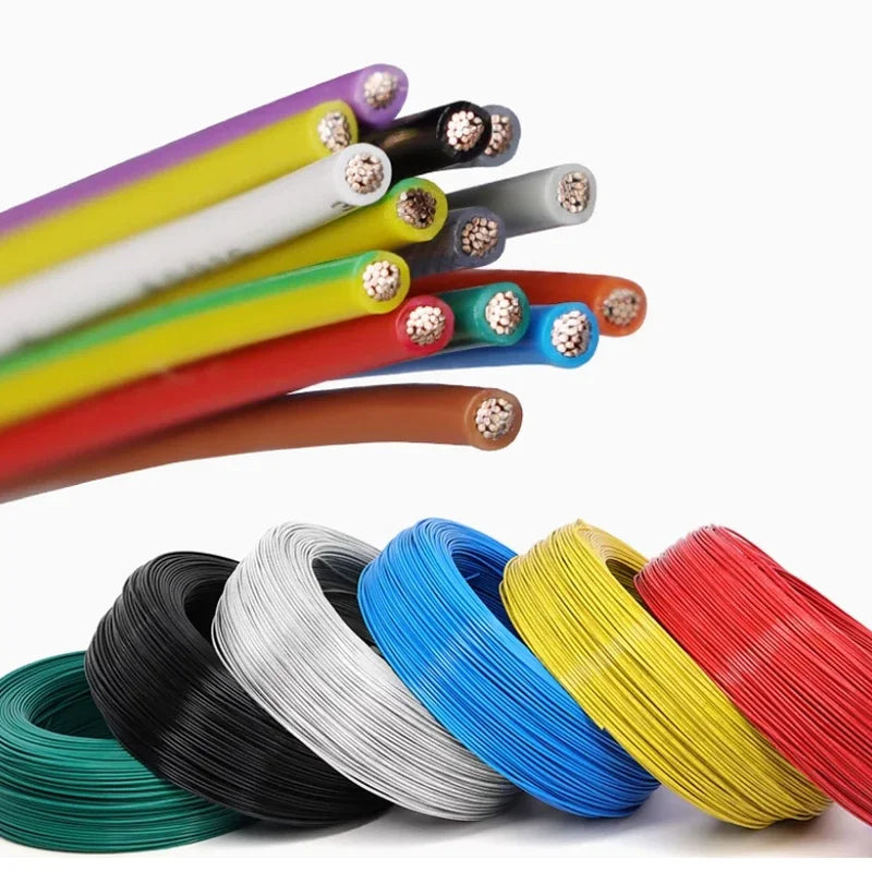 1~100M White UL1332 PTFE Wire 30 28 26 24 22 20 18 16 14 12 10AWG Electric FEP Insulation Tinned Copper Cable for 3D Printer