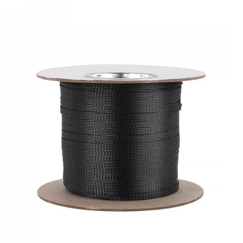 PET Black Cable Sleeve 6/8/10/16/20/30mm Insulated Braided Sleeving Data Line Protection Wire Cable Flame-Retardant Nylon Tube
