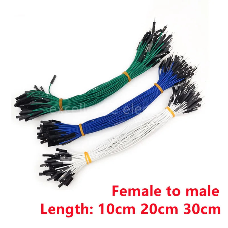 10pcs Breadboard Dupont Cable For Arduino Line 2.54mm Male Female Dupont Jumper Wire 26AWG Cable DIY Electronic 1P Connector