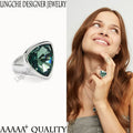 Bague Éclat Forêt – Pierre vert émeraude pour femme et homme