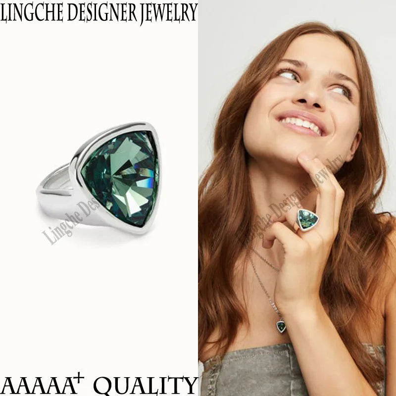 Bague Éclat Forêt – Pierre vert émeraude pour femme et homme