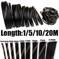 1/5M/10/20M Insulation Braided Sleeves Black+Gold 4/6/8/10/12/15/20/25mm Wire Protection High Expandable Braided Sleeving Cable