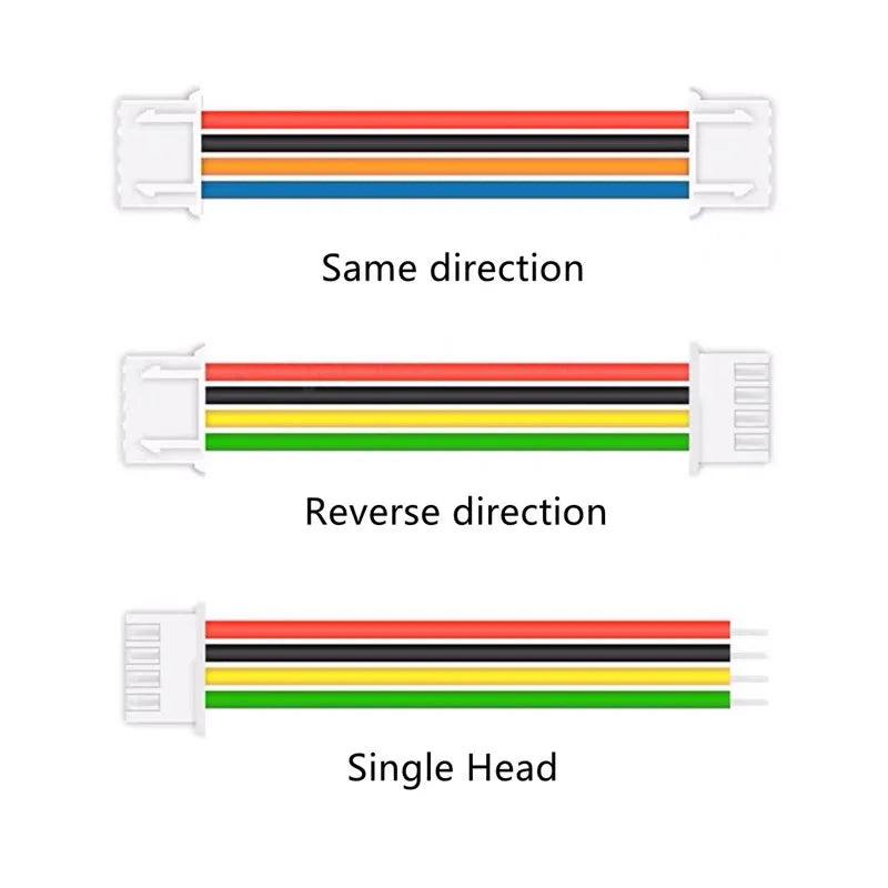 5pcs 10/15/20cm HY2.0mm Single/Double Head Forward and Reverse Wire Cable Connector 2/3/4/5/6/7/8/9/10Pin Electronic Wire 26AWG
