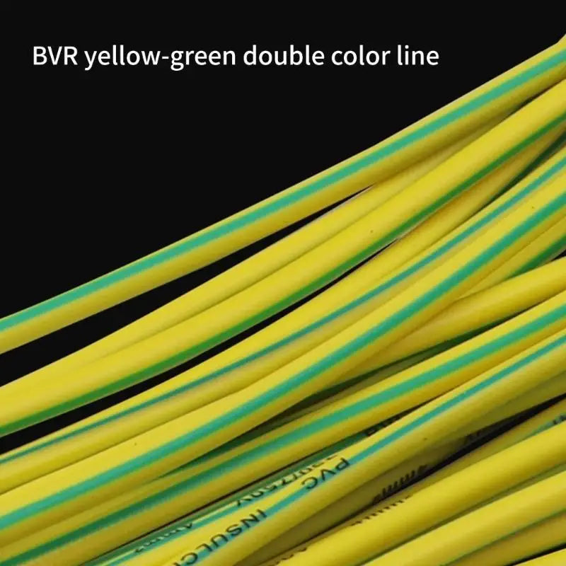 G7NA BVR Solar Photovoltaic Ground Wire With Terminals Earth Wire Hole 9mm Yellow-Green Flexible Copper Earth Cable
