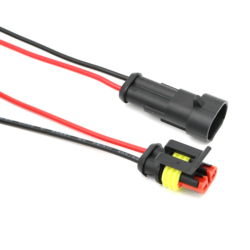 1Set Waterproof Electrical Auto Connector 1P-6P Way Male Female Plug with Wire Cable Harness for Car Motorcycle