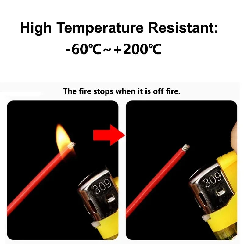 1~100M White UL1332 PTFE Wire 30 28 26 24 22 20 18 16 14 12 10AWG Electric FEP Insulation Tinned Copper Cable for 3D Printer