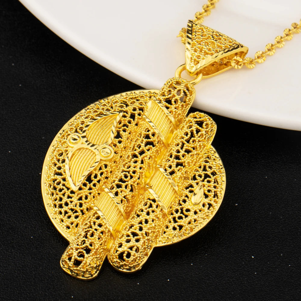 Dubai 24k Gold Plated Jewelry Sets for Women Indian Bridal Costume  Jewelry Wholesale Nigerian Wedding Party Gifts