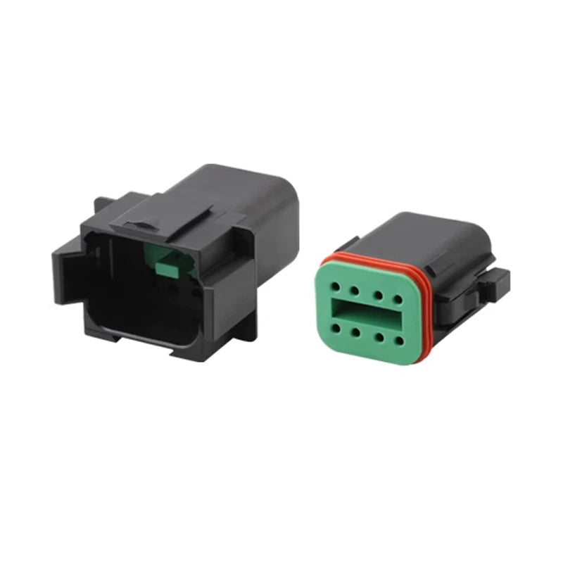 DT06-2S/DT04-2P Deutsch black connector Automotive waterproof wiring harness plug 12PB connector rubber shell with terminal