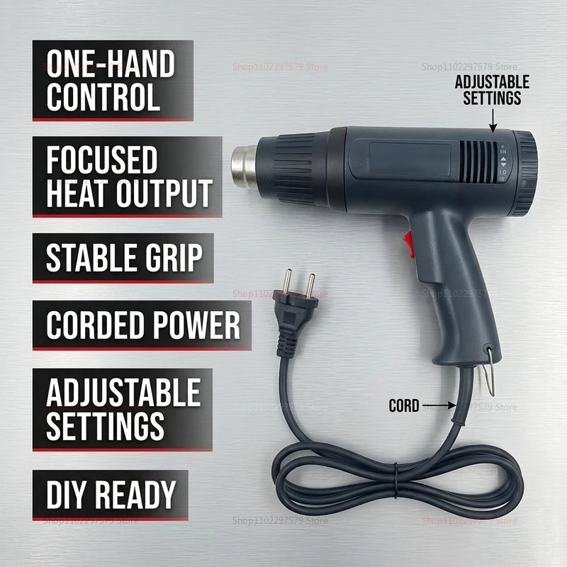 Hot Air Gun 220V Heat Gun 2000W Variable Advanced Electric Advanced Hot Air Gun Temperatures Adjustable Electric Heat Gun