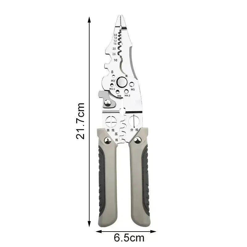 TINSOL Multifunctional Wire Stripper Crimper Cable Cutter Automatic Adjustable Crimping Pliers Terminal Hand Repair Tool