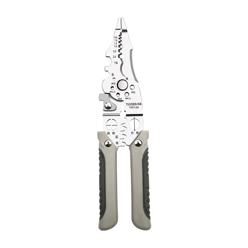 TINSOL Multifunctional Wire Stripper Crimper Cable Cutter Automatic Adjustable Crimping Pliers Terminal Hand Repair Tool