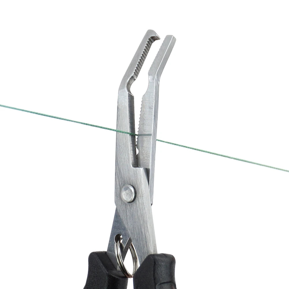 Hirisi Curved Nose Pliers Stainless Steel Scissors Portable Pliers Multifunctional Lost Line Raft Fishing Tackle