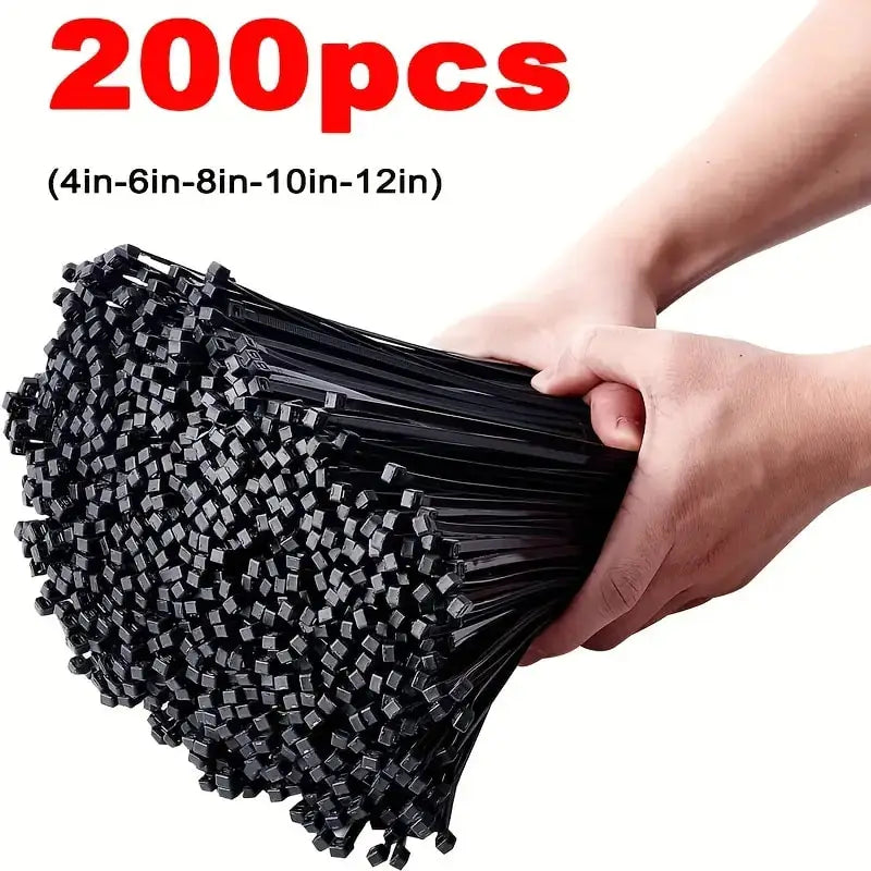 1-500pcs Plastic Straps Nylon Cable Ties Plastic Flanges Ties Cable Greenhouse Clamp Self-locking Fastening Wire Ties
