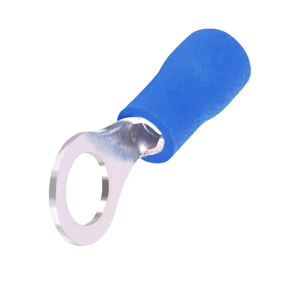 100/50/10Pcs Blue RV2 M3-M8 Ring Crimp Terminal Insulated Electric Cable Wire Connector 16-14AWG