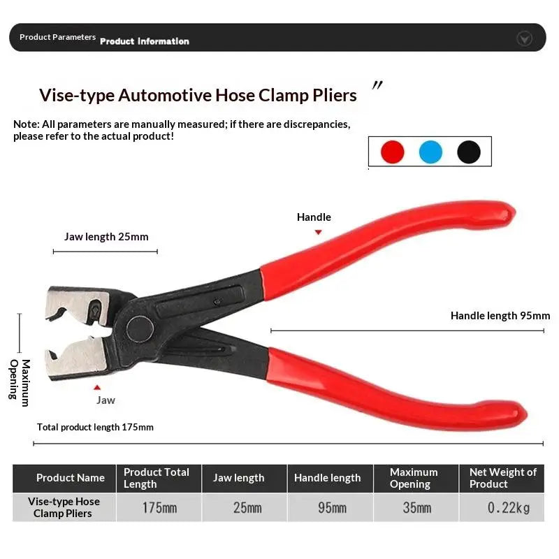 Car Oil Hose Crimping Plier Ergonomic Grip 1Pcs High Hardness Pipe Clamp Tool for Auto DIY Enthusiasts Repair Use