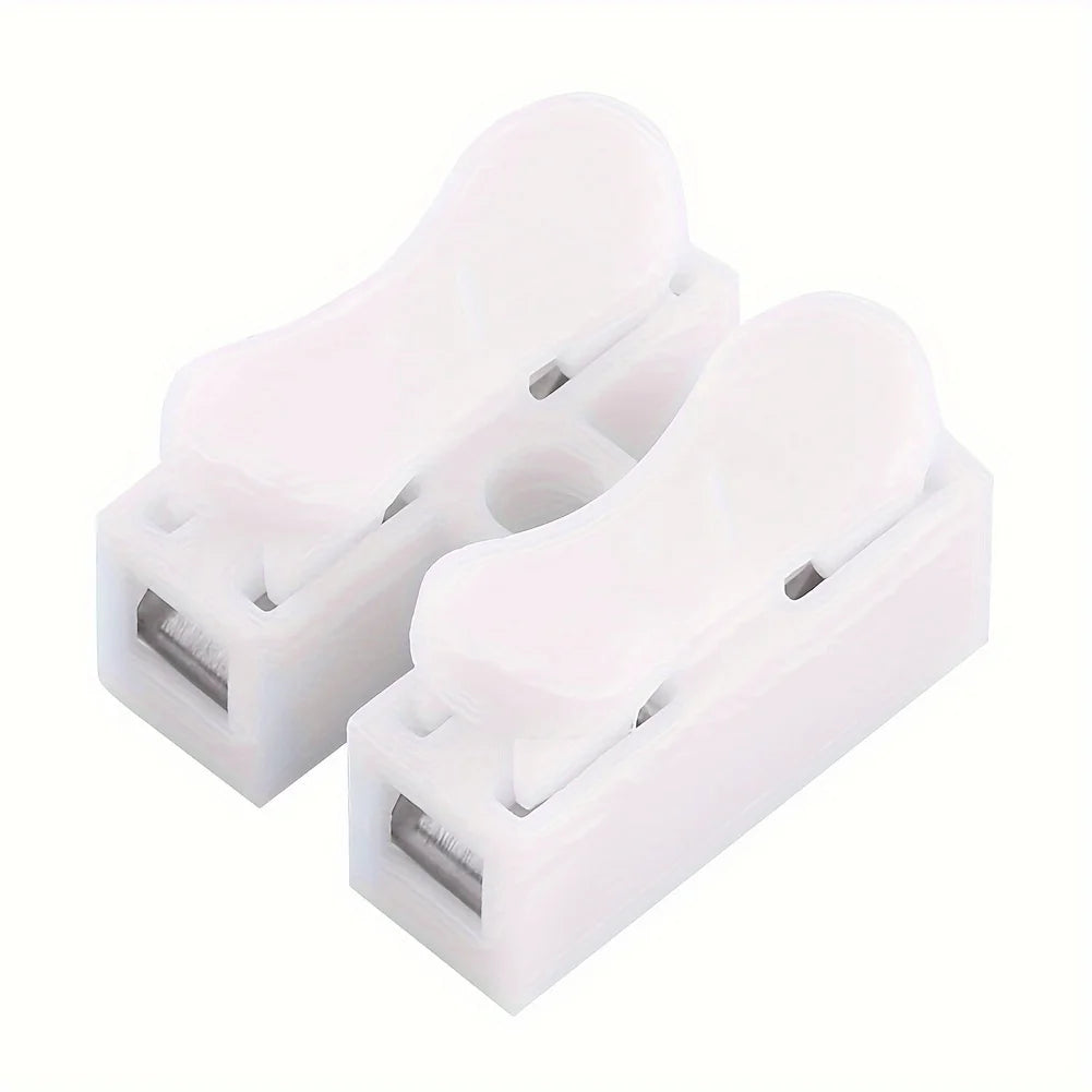 10Pcs 10A 220V Quick Wire Connectors, Push-Type Electrical Cable Connectors w/ Lugs, Screwless Easy Install, Durable Steel