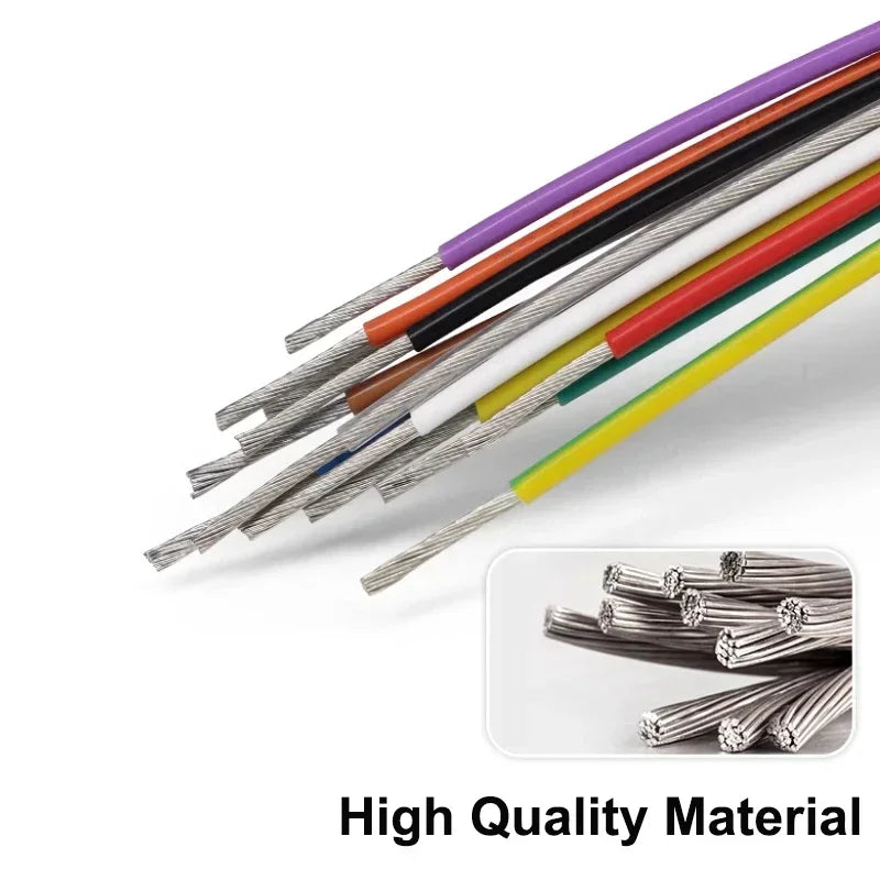 1~100M White UL1332 PTFE Wire 30 28 26 24 22 20 18 16 14 12 10AWG Electric FEP Insulation Tinned Copper Cable for 3D Printer