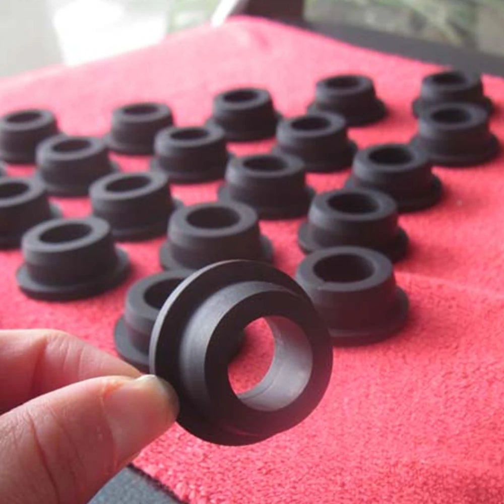 Black White Food Grade Silicone Rubber Grommets O-ring Gasket Through Hole Inserts Plug Bungs Bushing Washer Protect Cable Wire