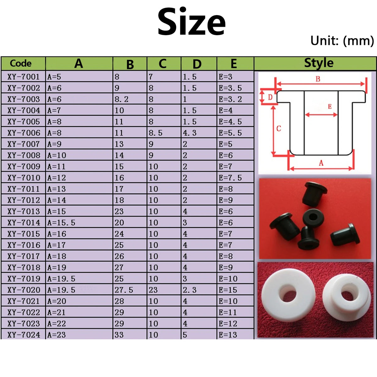 Black White Food Grade Silicone Rubber Grommets O-ring Gasket Through Hole Inserts Plug Bungs Bushing Washer Protect Cable Wire